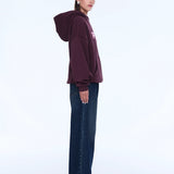 Cassie Oversized Hoodie in Deep Cherry