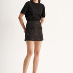 Kylie Mini Skirt in Black Elka Collective