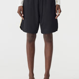 Pique Basketball Short in Black and Lemon BASSIKE