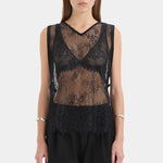 Ingrid Lace Top in Black Sir.