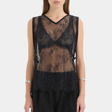 Ingrid Lace Top in Black Sir.