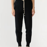 combat cotton knit pant black