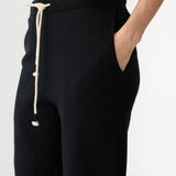 combat cotton knit pant black