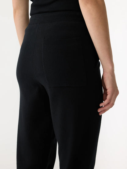 combat cotton knit pant black