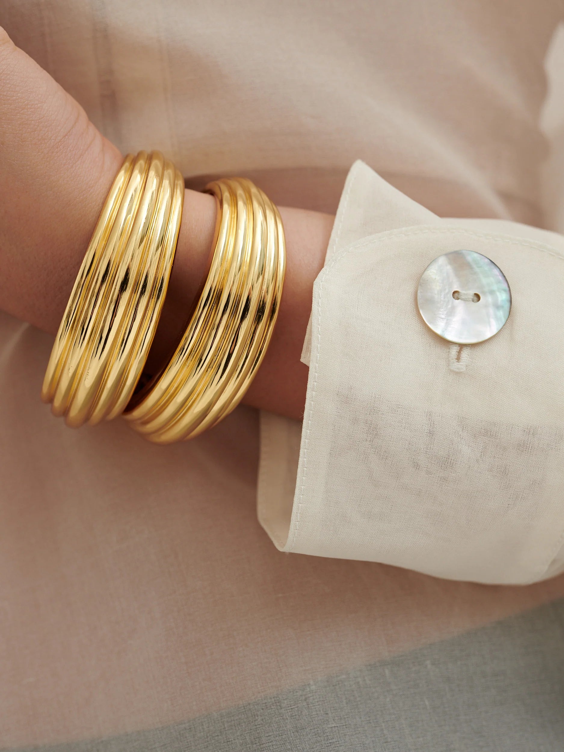 worn in paris bangle in gold