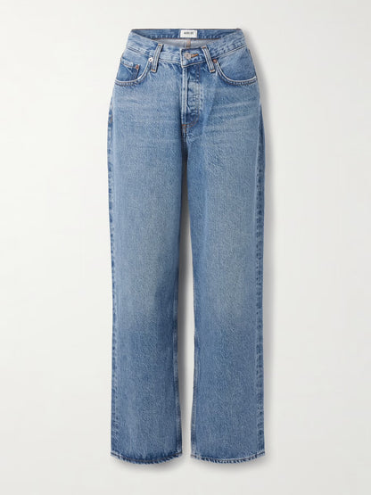 V-waist baggy Jean