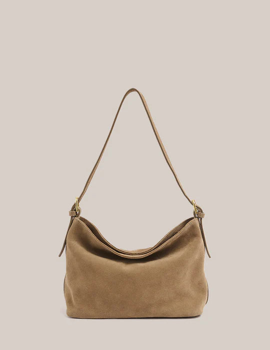 Vestirsi Eden Leather Shoulder Bag in Brown Suede Vestirsi