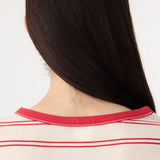 Stripe Boyfriend T-Shirt in Red