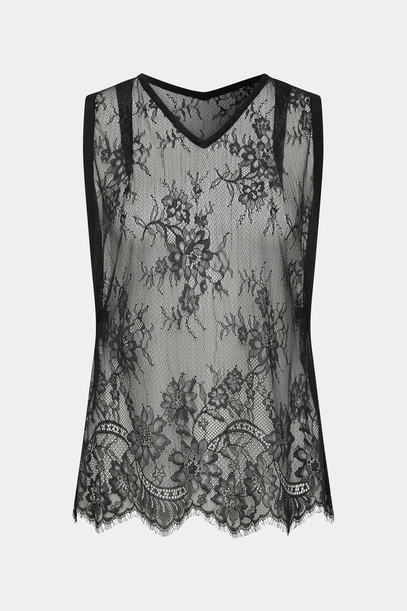 Ingrid Lace Top in Black Sir.