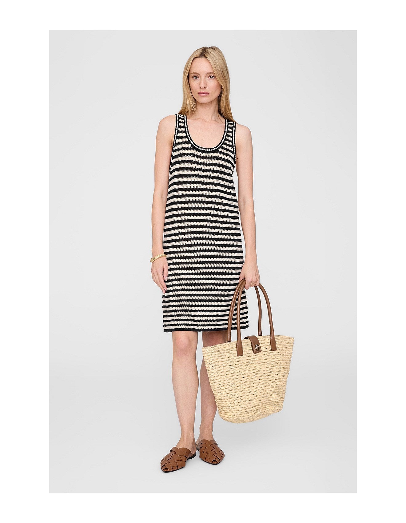 Lou Monogram Tote Bag ANINE BING