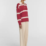 Rival Polo Knit in Red Stripe Viktoria + Woods
