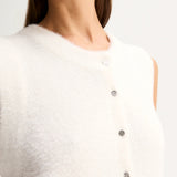 Dune Knit Cardigan in White