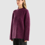 Elle Mohair Knit in Plum