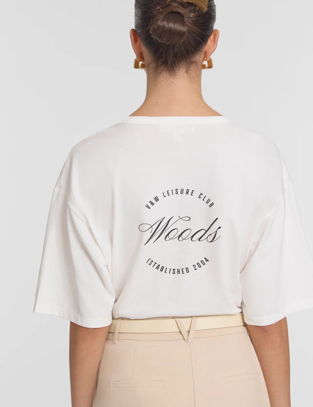 Club Woods Tee in White Viktoria + Woods