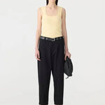 Low Scooped Rib Tank in Yellow Bassike