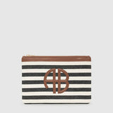 Lili Pouch In Black/Tan Stripe ANINE BING