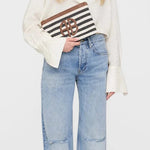 Lili Pouch In Black/Tan Stripe ANINE BING