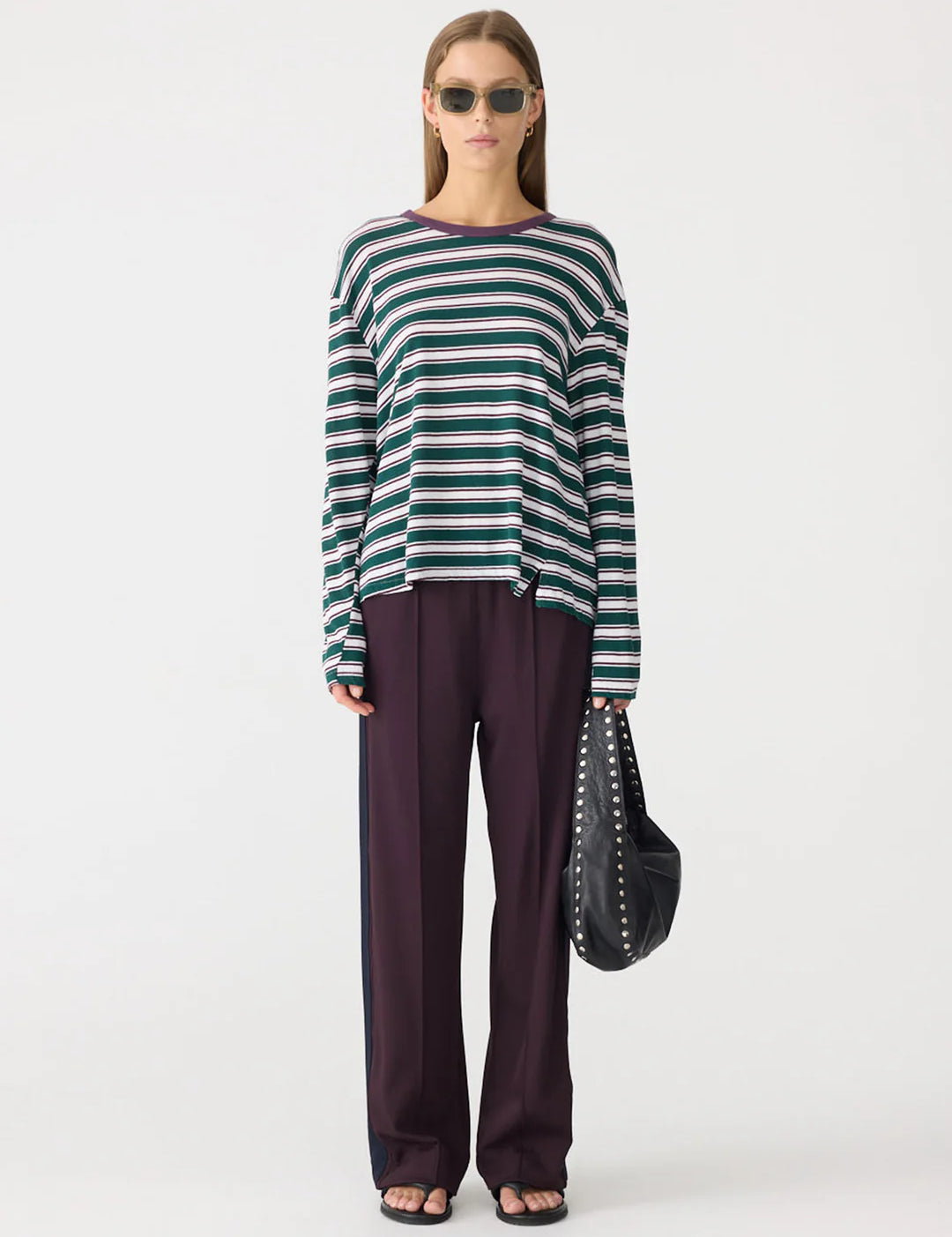 Stripe Boyfriend Long Sleeve T-Shirt (Copy) BASSIKE