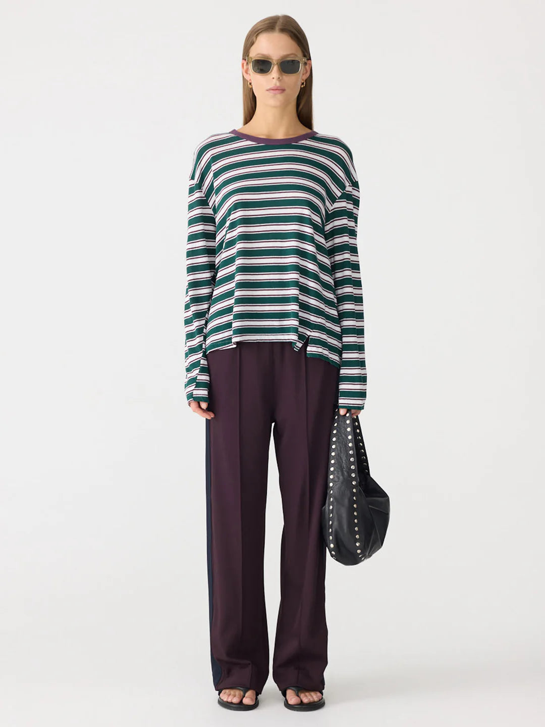 Stripe Boyfriend Long Sleeve T-Shirt (Copy) BASSIKE