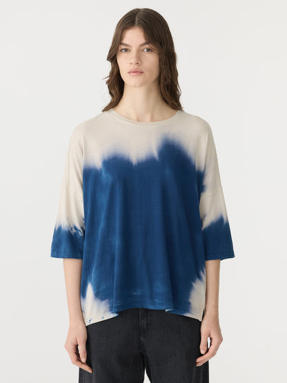 Washed Ink Dye Slouch Side Step T- Shirt