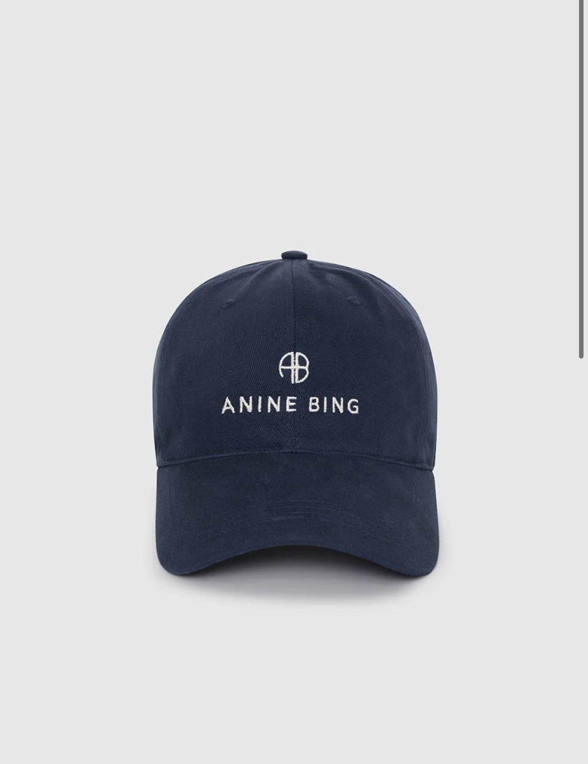 Jeremy Baseball Cap in Washed Navy Anine Bing