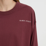 Mandy Tee in Burgundy Blanca