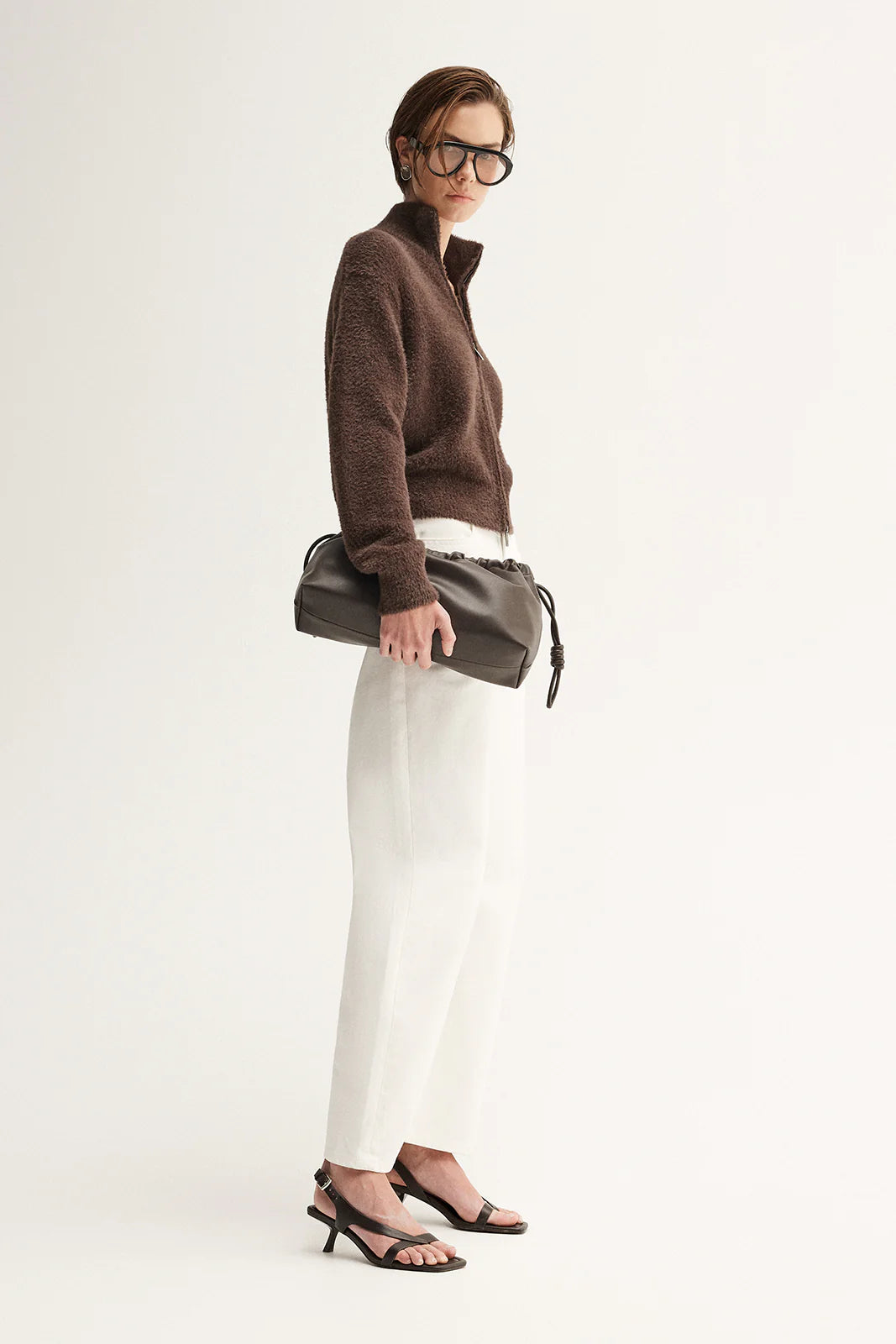 Leon Knit Cardigan in Chocolate Elka Collective