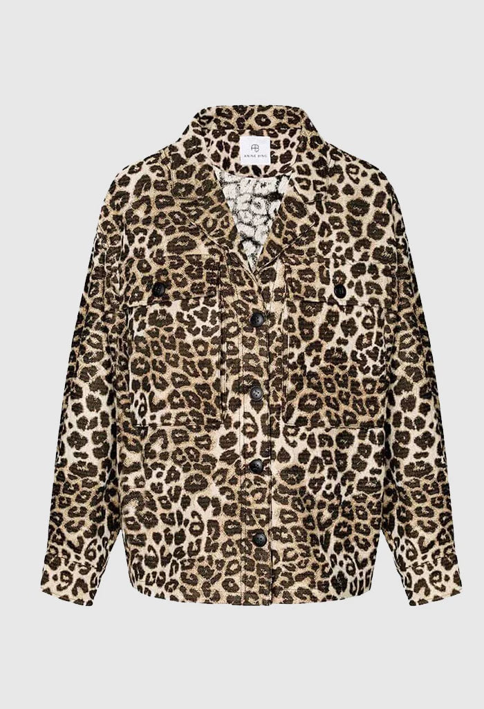 Flynn Jacket in Leopard Anine Bing