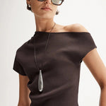 Serena Knit Top in Chocolate Elka Collective