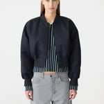 Recycled Cropped Bomber Jacket BASSIKE