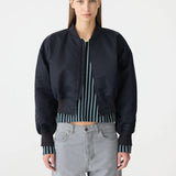 Recycled Cropped Bomber Jacket BASSIKE
