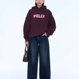 Cassie Oversized Hoodie in Deep Cherry