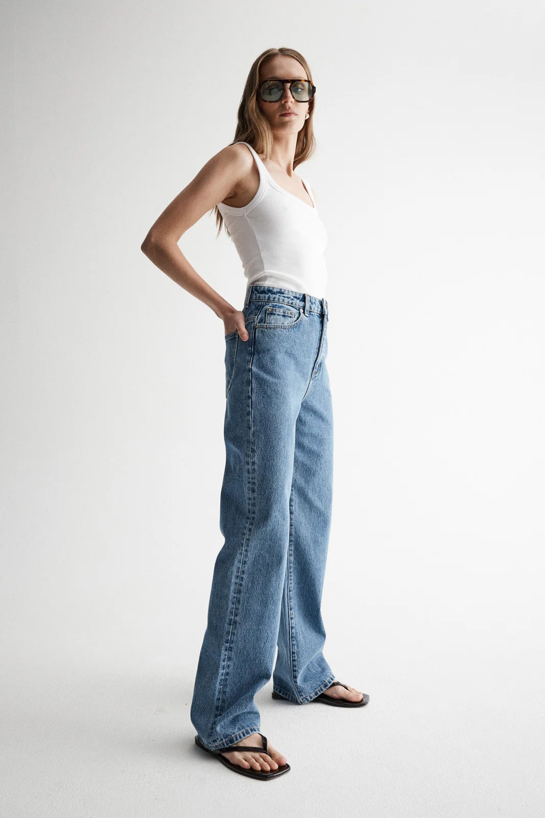 Odin Straight Leg Jean in Trinity Blue Elka Collective