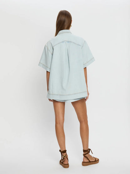 Paloma Denim Shirt in Pale Blue