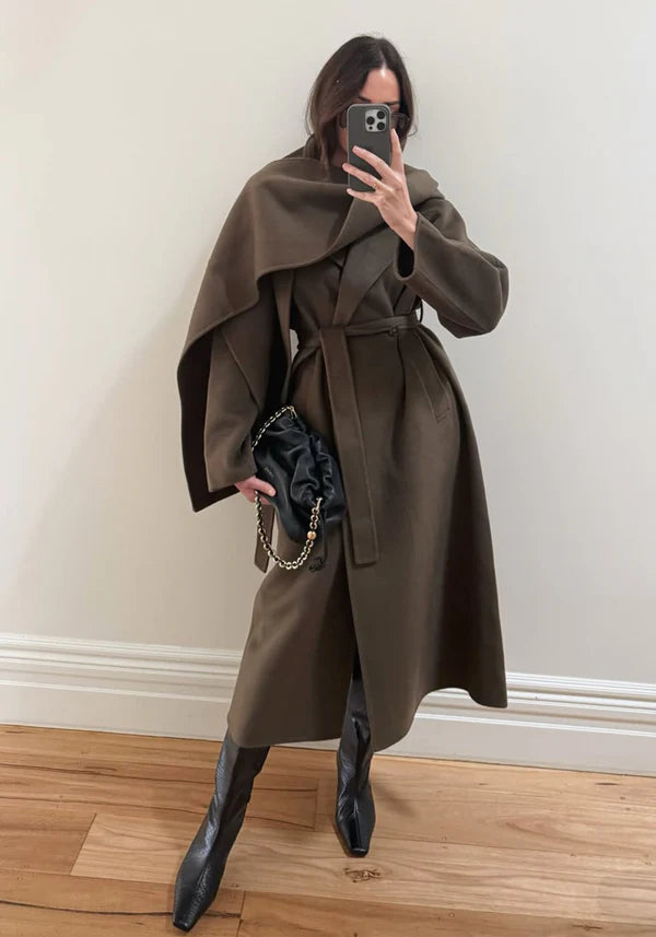 Hemingway Wool Coat in Khaki Viktoria + Woods