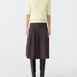 Cashmere Linen Crew Knit in Lemon BASSIKE