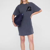 Beth Mini Dress in Washed Black