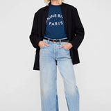 Jaylin Tee Paris in Washed Navy
