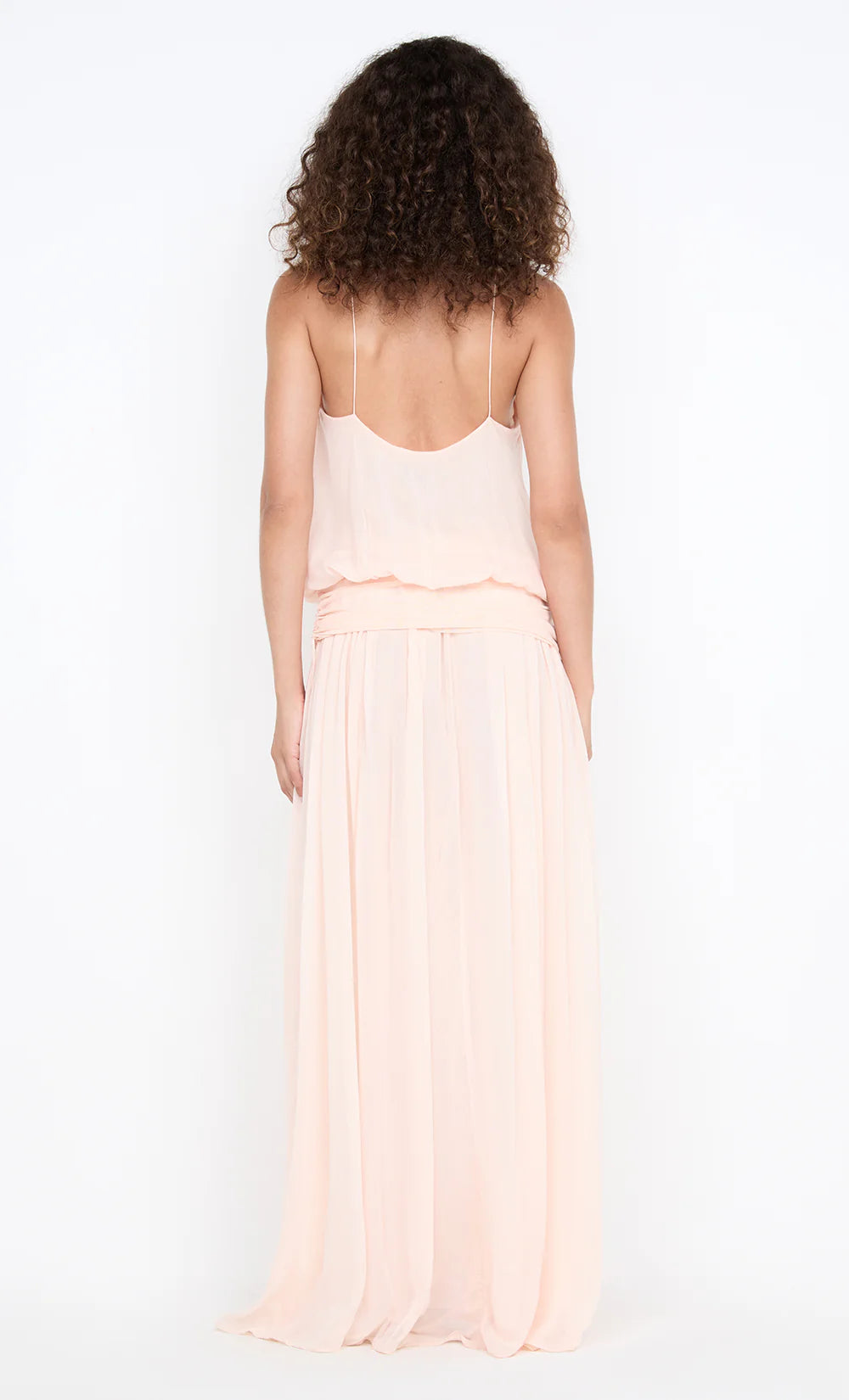 Camille Blouson Dress in Peach Bec and Bridge