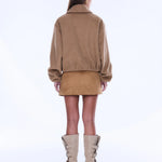 Maeve Wool Blend Bomber in Sand (Copy) Ena Pelly