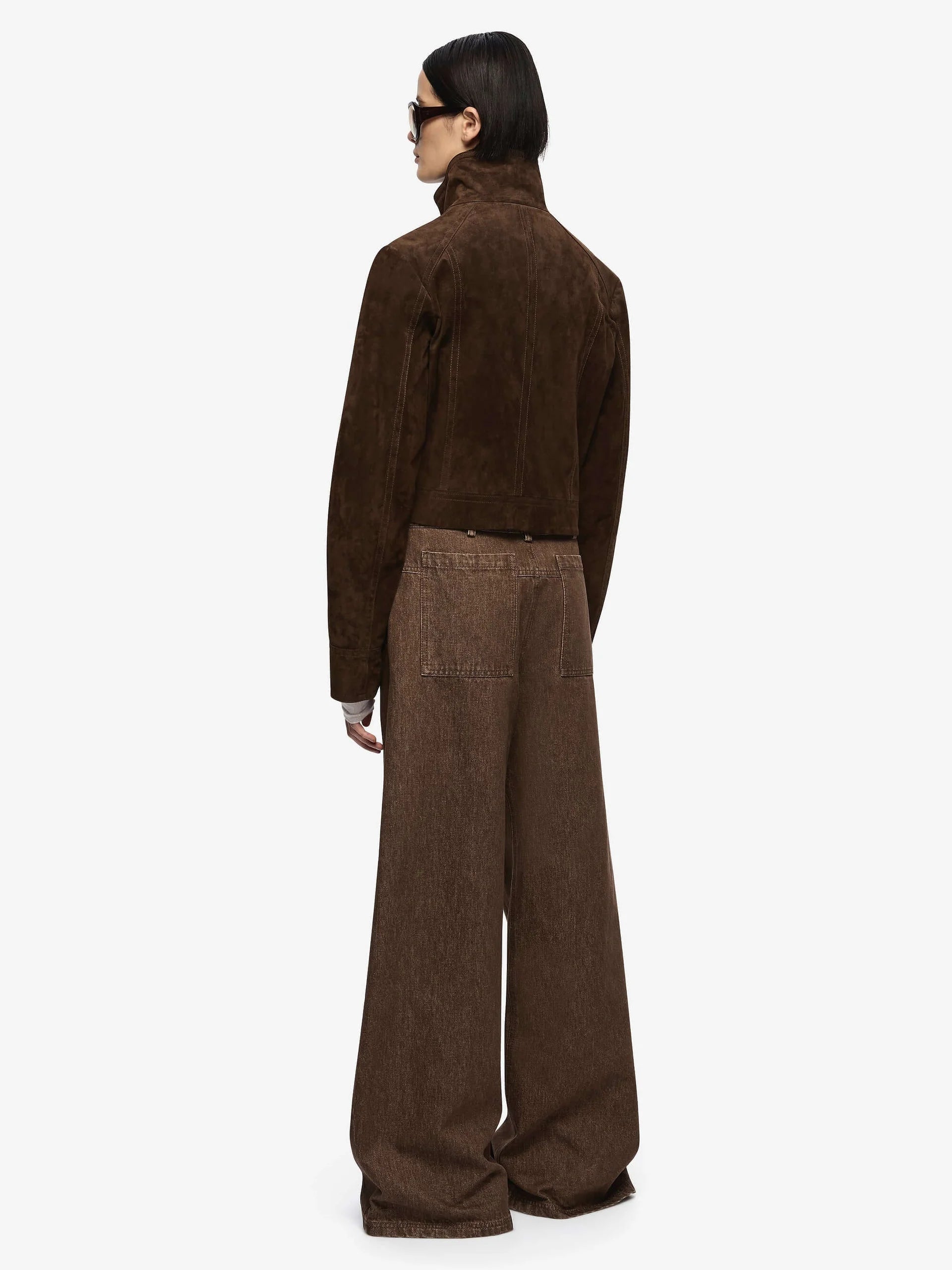 Hunter Suede Jacket in Dark Chocolate Bec and Bridge