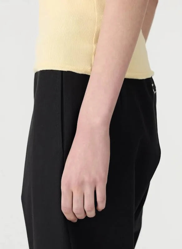 Low Scooped Rib Tank in Yellow Bassike