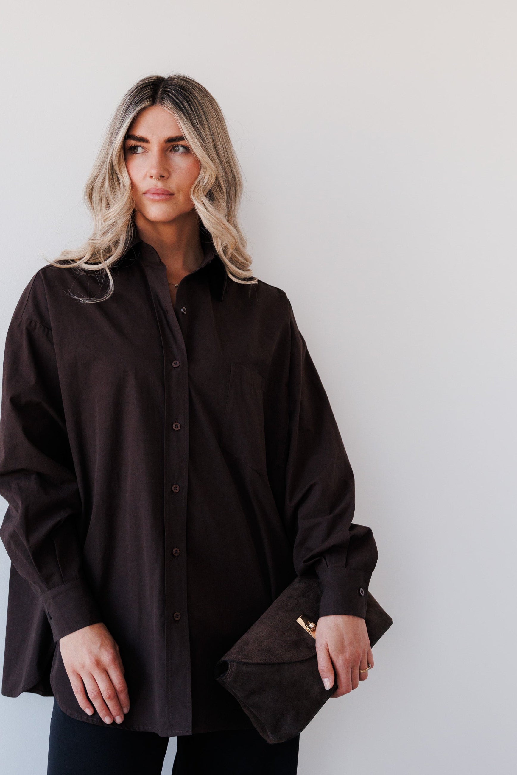 Bec Shirt in Chocolate Mabel