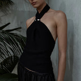 Zinnia Top in Black Elka Collective