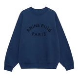 Jaci Sweatshirt Paris in Washed Navy Anine Bing