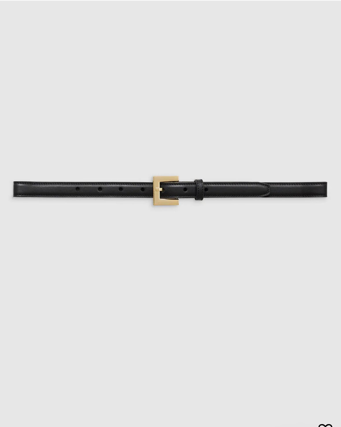black leather belt with sguare gold buckle clothlifestyle boutique