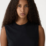 Raw Edge Baby Tank in Black BASSIKE