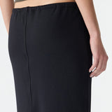 Stretch Twill Minimal Skirt in Black BASSIKE