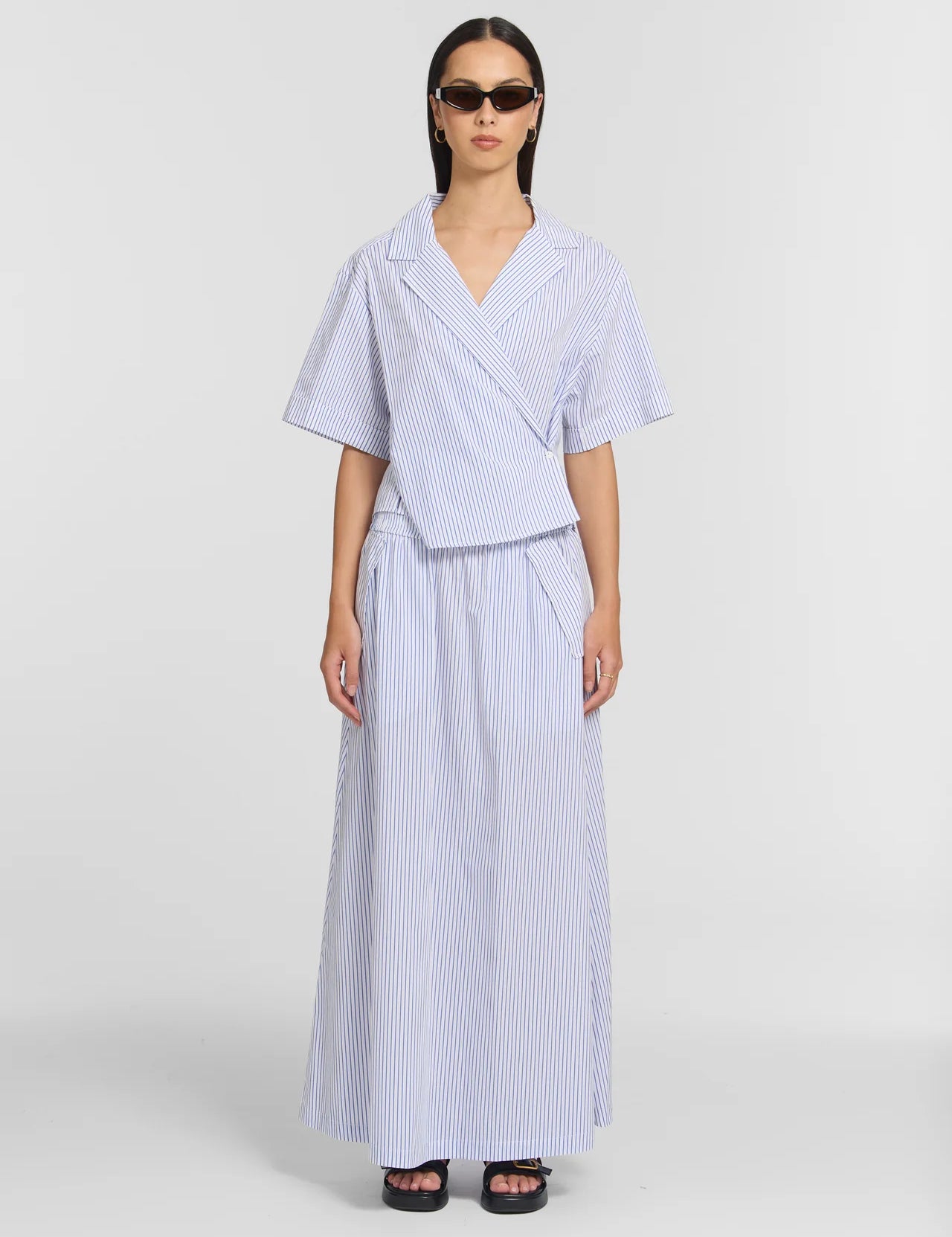 Ezra Skirt in Stripe Viktoria + Woods