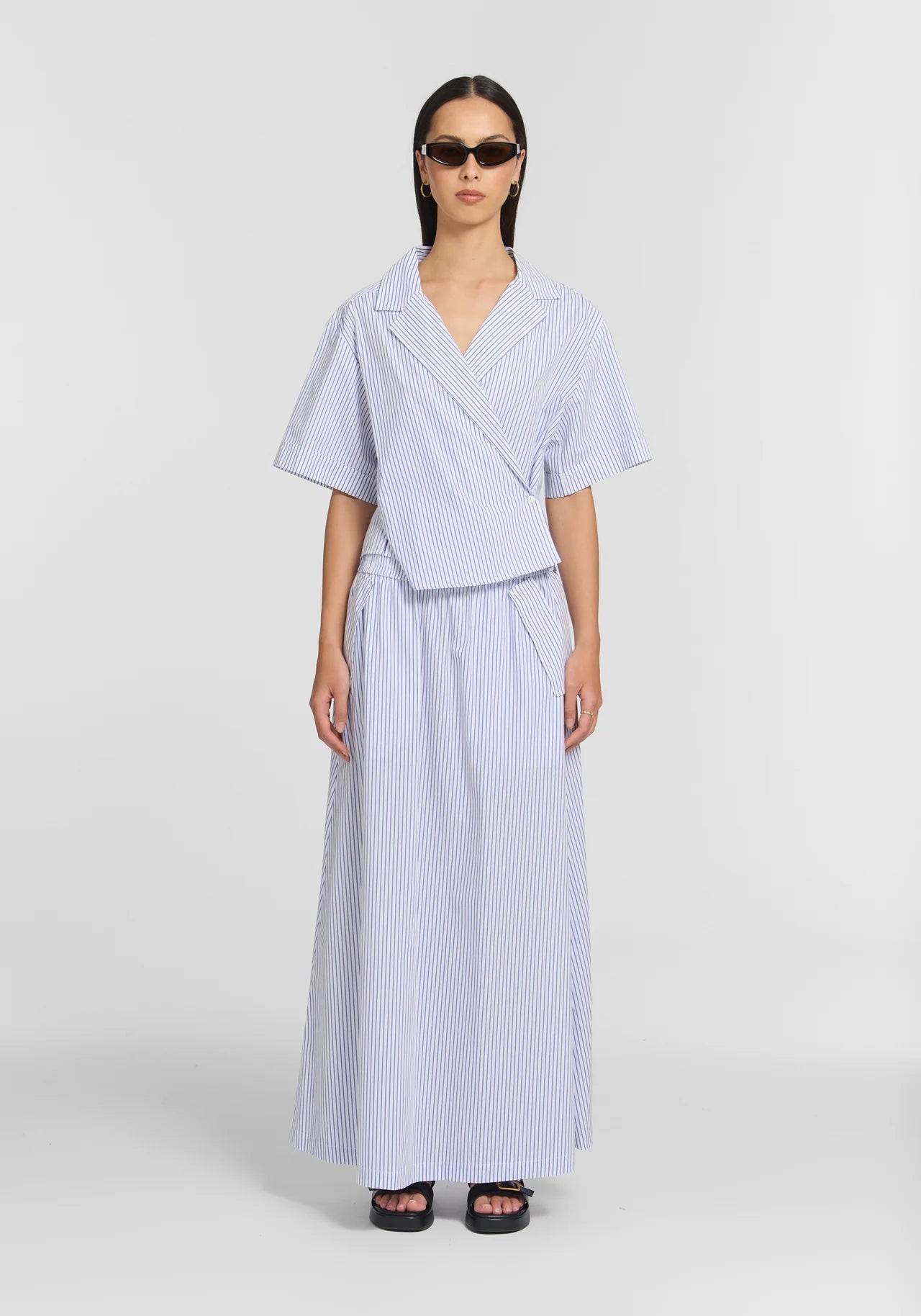 Ezra Skirt in Stripe Viktoria + Woods